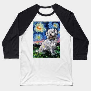 Coton de Tulear Night Baseball T-Shirt